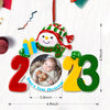 HERZOME Babys First Christmas Picture Frame Keepsake Ornament 2023 Christmas Photo Ornament for Newborn Cute Baby Christmas Tree Ornament