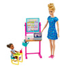 Barbie Careers Doll & Playset, Teacher Theme with Blonde Fashion Doll, 1 Brunette Toddler Doll, Furniture & Accessories