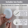 Nearly Invisible Wreath Hangers for Front Door by ZipnHang - Over The Door Hanger & Door Wreath Hanger for Front Door Decor - Works on Glass Doors, Screen Doors, Storm Doors