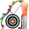 Bigdream Detachable Kids Bow and Arrow Toy Set, LED Light Up Archery Toys with 10 Suction Cups Arrows, Outdoor Indoor Shooting Games Toys for 3 4 5 6 7 8 9 10 11 12 Year Old Boys Grils Birthday Gifts