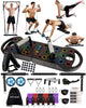 HOTWAVE Portable Exercise Equipment with 16 Gym Accessories.20 in 1 Push Up Board Fitness,Resistance Bands with Ab Roller Wheel,Full Body Workout at Home,Patent Pending