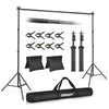 Emart Backdrop Stand 10x7ft(WxH) Photo Studio Adjustable Background Stand Support Kit with 2 Crossbars, 8 Backdrop Clamps, 2 Sandbags and Carrying Bag for Parties Wedding Events Decoration