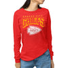 Junk Food Clothing x NFL - Kansas City Chiefs - Bold Logo - Unisex Adult Long Sleeve T-Shirt for Men and Women - Size Large