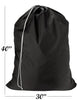 Handy Laundry Nylon Laundry Bag, Locking Drawstring Closure & Machine Washable, Large Bags Will Fit a Laundry Basket or Hamper and Strong Enough to Carry up to Three Loads of Clothes, (Black, 2-Pack)