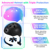 Wemfg Color Gradient Adjustable Helmet, Kids Toddler Girls Boys Child Bike Helmet for Multi-Sports Cycling Skating Bike Rollerblading Scooter Ages 2-4, 3-5, 5-8, 8-14