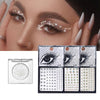 VOTACOS Silver Glitter Eyeshadow & 3Pcs Face Gems Stick on Set, Shimmer Cream Eye Shadow & Hair Jewels Face Rhinestones, Single Eyeshadow Palette & Body Gems Diamonds for Eye Makeup