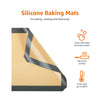 Amazon Basics Silicone, Non-Stick, Food Safe Baking Mat, Pack of 2, New Beige/Gray, Rectangular, 16.5