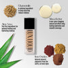 BaeBlu Organic Aloe-Based LUX Liquid Foundation, Natural Vegan Gluten-Free Made in USA, Latte