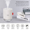 Portable Mini Humidifier, 500ml Small Cool Mist Humidifier, USB Personal Desktop Humidifier for Baby Bedroom Travel Office Home, Auto Shut-Off, 2 Mist Modes, Super Quiet, White