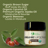 Organic Brown Sugar Lip Scrub - 0.7oz - USDA Organic, Fair Trade, Brown Sugar, Jojoba Oil, Beeswax, Coconut Oil