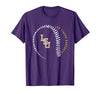 LSU Tigers Baseball Fastball Purple Officially Licensed T-Shirt