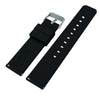 BARTON WATCH BANDS Soft Silicone Quick Release Watch Band Straps, Black, 22mm