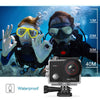 AKASO EK7000 Pro 4K Action Camera with Touch Screen EIS 131ft Waterproof Camera Remote Control Underwater Camera with Helmet Accessories Kit with Kingston 64GB microSDXC Canvas Memory Card (Bundle)