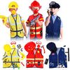 3 Sets Kids Dress Up Clothes Role Play Costumes Bulk for Kids Age 3-7, Fireman, Police and Construction Worker Vest for Toddler Boys Girls Pretend Role Accessories