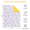 QSTEHEML Baby Blankets Super Soft for Boys, Minky Lightweight Blanket with Double Layer Unisex Newborn Personalized Travel Blanket for Toddler Nursery?Yellow Bee, 30X40 Inches