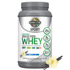 Garden of Life SPORT Whey Protein Powder Vanilla., Premium Grass Fed Whey Protein Isolate plus Probiotics for Immune System Health, 24g Protein, Non GMO, Gluten Free., Cold Processed - 20 Servings