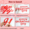 41Pcs Valentines Day Party Decoration Kit with 1 Valentine Banner 4 XO Garland Banner 12 Hanging Swirls 6 Paper Fans 4 Pompms 2 Love Balloons 12 Sequin Balloons Valentines Party Supplies Home Decor