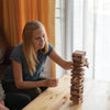 BSIRI Wood Tumbling Tower Game - Ideal for Party Games, Camping Games, Outdoor Games for Adults and Family, Classic Stacking Block Games for Challenging Your Skills