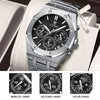 Tiong Business Men Watches Luxury Brand Quartz Watch Mens Stainless Steel Waterproof Wristwatch