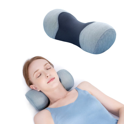 Bespilow Say Goodbye to Neck Pain Small Neck Support Pillow,Cervical Neck Roll Memory Foam Pillow,Cervical Traction Device,Neck Stretcher for Tension Muscle Relief,Neck & Shoulder Pain Relaxer