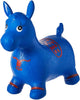 AppleRound Horse Bouncer with Hand Pump, Inflatable Space Hopper, Ride-on Bouncy Horse (Blue)