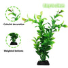 PietyPet Fish Tank Accessories Green Plants, 10pcs Green Fish Tank Decorations, Aquarium Decor Plastic Plants