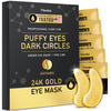 Tibobo Under Eye Patches (24 Pairs) - 24K Gold Eye Masks Enriched with Abundant Collagen | Diminish Dark Circles and Puffiness | Anti-Aging, Smooth Fine Line, Nourish Skin