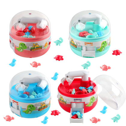 4 Pcs Mini Claw Machines, Mini Dinosaur Claw Machine Dinosaur Prizes Claw Machine Game For Kids Tiny Toy For Classroom Prizes Carnival Birthday Gifts Pinata Stuffers Party Favors For Boy And Girl 8-12