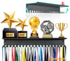 iBobbish Non-Slip Medal Hanger Display Trophy Shelf,Medal Hanger Display for Wall with 16inchL,Race Medal Display Upgraded Medal Holder Display for gymanstics,Race,Soccer,Swim