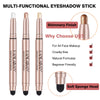 SAUBZEAN Dark Brown Eyeshadow Stick Makeup, Highlighter Cream Eye Shadow Pencil, Waterproof Hypoallergenic Long Lasting Matte Crayon, Glitter Primer Palette Shimmer Eyeliner Pen