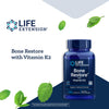 Life Extension Bone Restore + Vitamin K2 Vitamins & Minerals Maintain Bone Health & Strength - Fortifying Nutrients Calcium, D3 & Important Bone Building Minerals - Non-GMO, Gluten-Free -120 Capsules