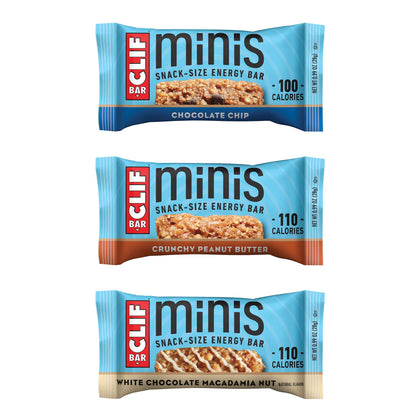 CLIF BAR Minis - Variety Pack - Made with Organic Oats - Non-GMO - Plant Based - Snack-Size Energy Bars - Amazon Exclusive - 0.99 oz. (30 Count)