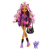 Monster High Clawdeen Wolf Fashion Doll with Purple Streaked Hair, Signature Look, Accessories & Pet Dog Medium