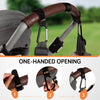 Baby Uma Stroller Hooks for Hanging Bags and Shopping - Stroller Straps - Universal Stroller Clips for Bags - Durable Black Stroller Hooks - 2 Pack Black Stroller Hooks