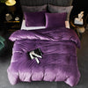 Ivellow Velvet Duvet Cover Queen Purple Velvet Queen Duvet Cover Comforter Cover 3Pcs Ultra Soft Duvet Cover Breathable Solid Luxury Flannel Velour Duvet Cover Zipper Closure Corner Tie