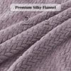 NEWCOSPLAY Super Soft Throw Blanket Light Purple Premium Silky Flannel Fleece Leaves Pattern Lightweight Bed Blanket All Season Use (Light Purple, Throw(50