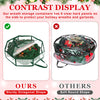 Windyun 4 Pcs Christmas Wreath Storage Bags 30 Inch Clear Xmas Bags Garland Holiday Wreath Box Octagon Wreath Protector with Handle Zippers for Xmas Holiday Seasonal Storage Wrapping(Green)