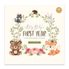 Baby's First Year Calendar by Bright Day - 1st Year Tracker - Journal Album To Capture Precious Moments - Milestone Keepsake For Baby Girl or Boy