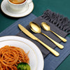 Gold Silverware Set, OGORI 30-Piece Gold Forged Stainless Steel Flatware Set, Service of 6