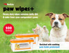 Petkin Paw Wipes Plus, 200 Orange Scented Wipes, 2 Pack - Absorbent Pet Paw Wipes Remove Daily Dirt & Odors - Enriched with Paw Balm Protectant -Easy to Use Pet Wipes for Dogs, Cats, Puppies & Kittens