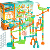 Marble Genius Marble Run Stunts Super Set: 125 Pieces Total, 20 Action Pieces Including 2 New Patented Trampolines, Includes Free Online App and Full-Color Instruction Booklet, Made for Ages 5 and Up