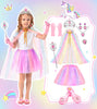 DISHIO Princess Dress Up Shoes & Jewelry Boutique Girls Dress Up Shoes for Pretend Play Clothes Accessories with Unicorn Peach Ice Theme Costumes for Toddler Little Girls Age 3 4 5 6 Birthday Gifts