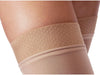 Relief 30-40 mmHg Closed Toe Thigh High Support Sock with Silicone Top Band Size: X-Large, Color: Beige