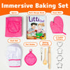 Kids Cooking and Baking Chef Set for Little Girls, Complete Cooking Sets, Toddler Dress Up & Pretend Play Dress Up Clothes for Little Girls, Kids Kitchen Toys 3-5 Years Old with Kids Aprons for Girls