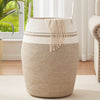 OIAHOMY Laundry Hamper Woven Cotton Rope Large Clothes Hamper 25.6