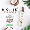 BioSilk Silk Therapy Dog Conditioner Spray with Coconut Oil | Detangling Conditioning Spray for Dogs with Natural Coconut Oil, 7 Fl Oz, Beige