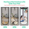 Upgraded Reinforced Cat Screen Door, 32X82 Heavy Duty Pets Proof Screen Door with Two Way Zips, Prevent Dogs Cats Running Out from Home, Bedroom, Living Room, Kitchen Patio Door