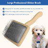 Freshly Bailey Slicker Dog Brush For Goldendoodles, Poodles, & Any Doodle Mix - Golden Doodle & Poodle Brush - For Medium to Long Hair Breeds - Detangle, Brush, & Fluff Like a Pro - Makes Coat Maintenance Easier