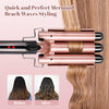 Sixriver 5-in-1 Curling Iron Set, Curling Wand with 3 Barrel Hair Crimper Iron and Interchangeable 4 Curling Irons, Dual Voltage Hair Waver with 2-LED Temp Control for All Hair Types, Glove & 2 Clips 120v