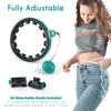 Teal Elite Smart Weighted Hula Hoop for Adults Weight Loss- Fully Adjustable with Detachable Knots - 2 in 1 Abdomen Fitness Massage Infinity Hoops